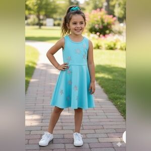 8 NWT girls HANNAH BANANA stars fit & flare skater dress party dress rhinestones